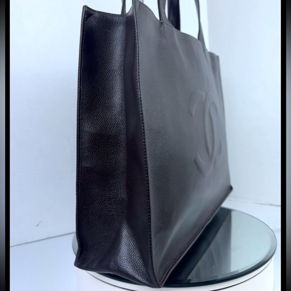 CHANEL CAVIAR SHOPPER TOTE JUMBO BROWN - Picture 6 of 10